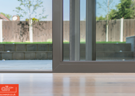 Close-up-of-slim-frames-of-air-lifta-nd-slide-doors-at-a-home-in-Chipping-Barnet